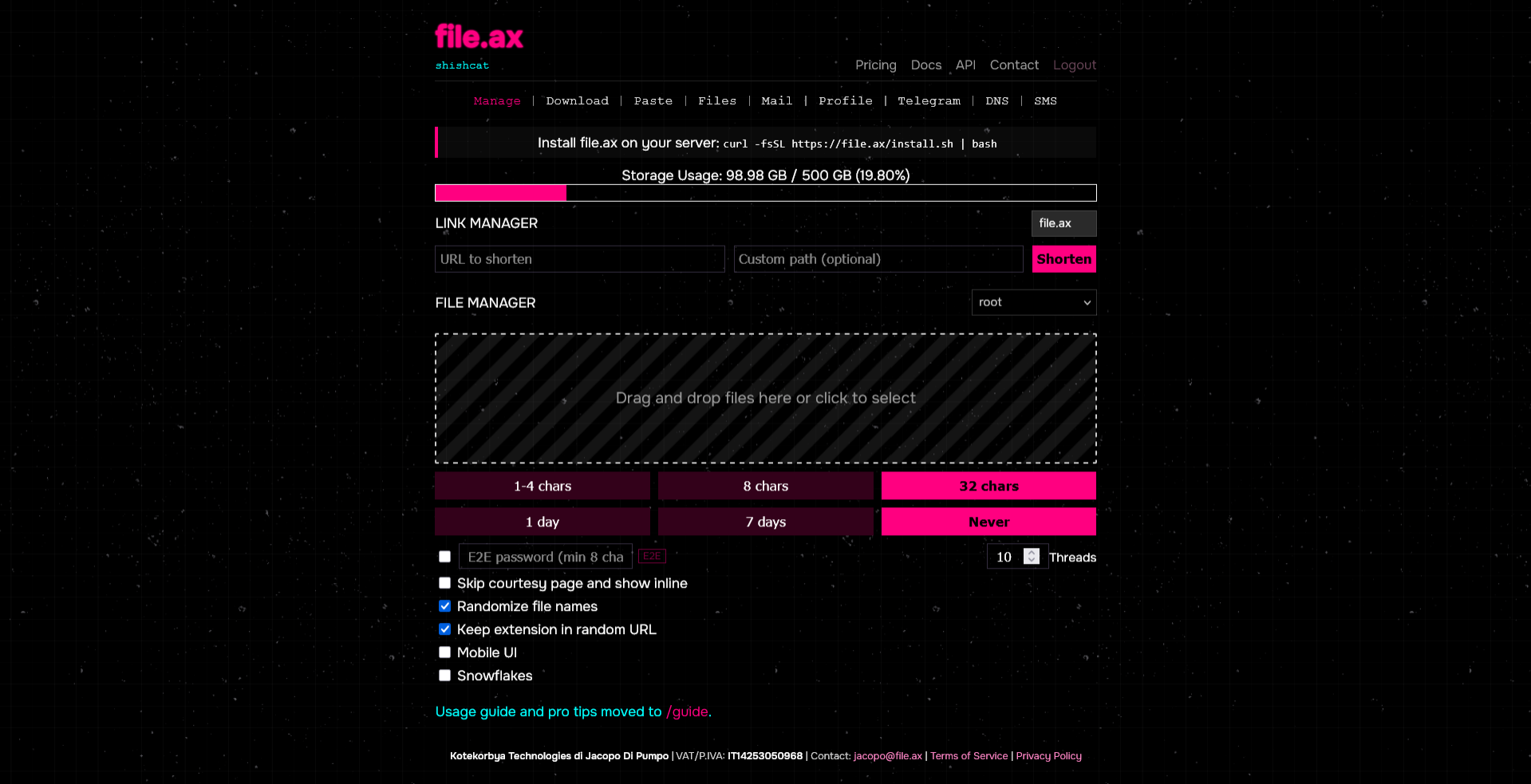 file.ax screenshot